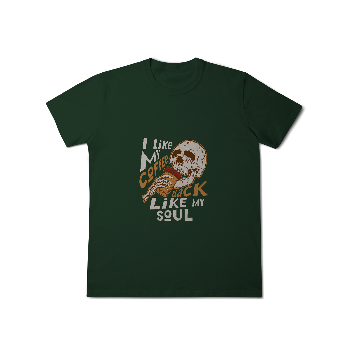 Camisa T-Shirt Classic I Like My Coffee Black Like My Soul