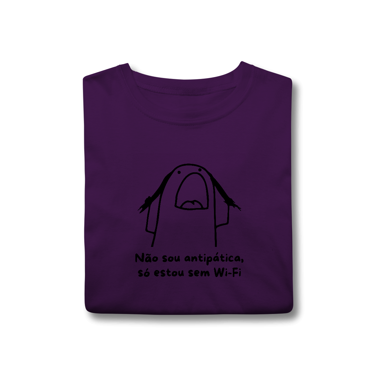 Camisa T-Shirt Classic "Não sou antipático, só estou sem Wi-Fi"