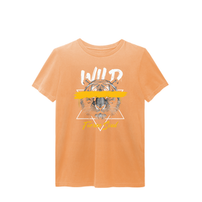 Camisa T-Shirt Estonada Lobo Wild