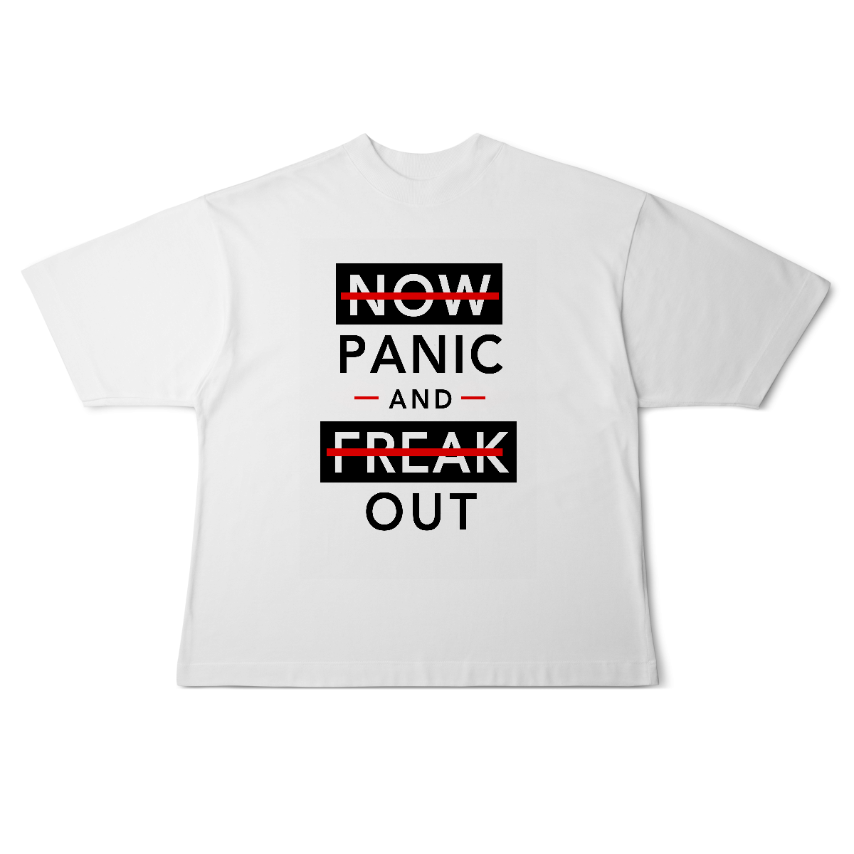 Camisa Oversized Now Panic and Freak Out