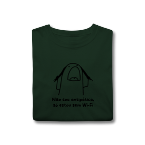 Camisa T-Shirt Classic "Não sou antipático, só estou sem Wi-Fi"