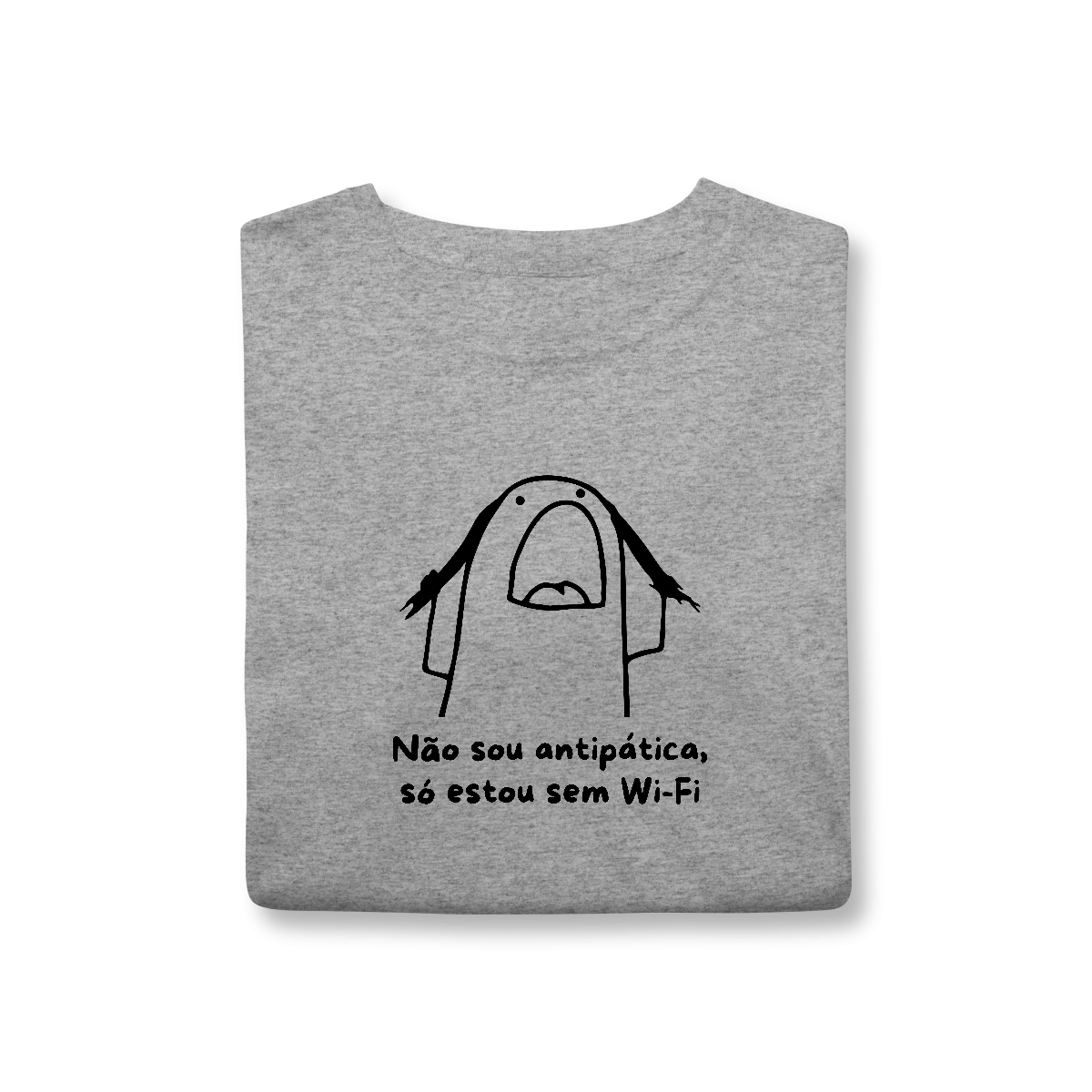 Camisa T-Shirt Classic "Não sou antipático, só estou sem Wi-Fi"