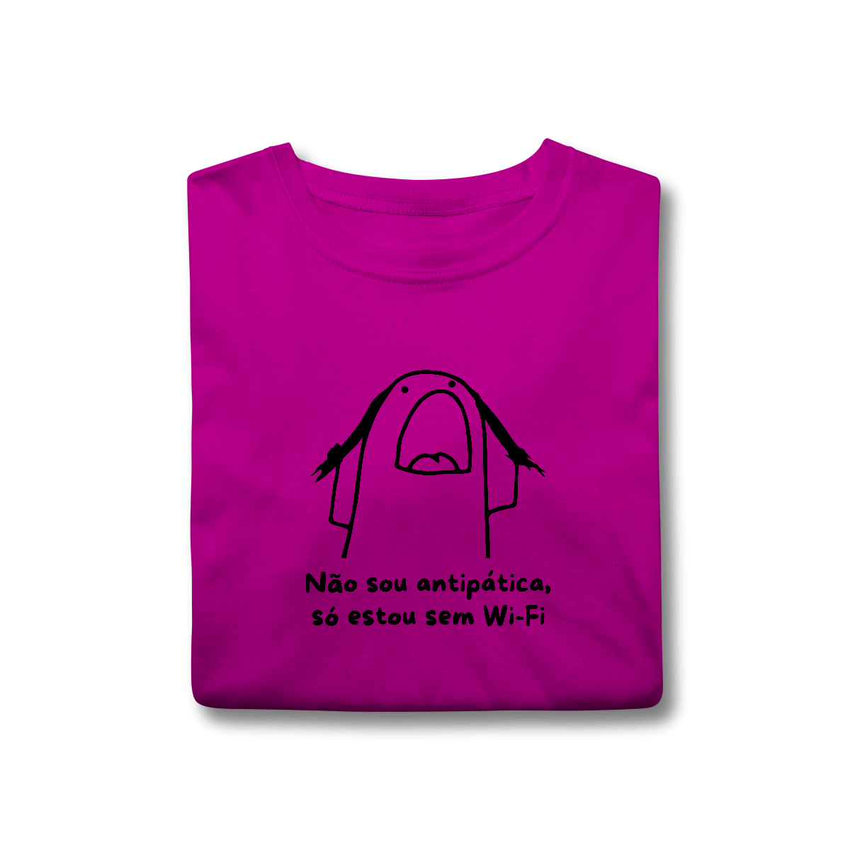 Camisa T-Shirt Classic "Não sou antipático, só estou sem Wi-Fi"