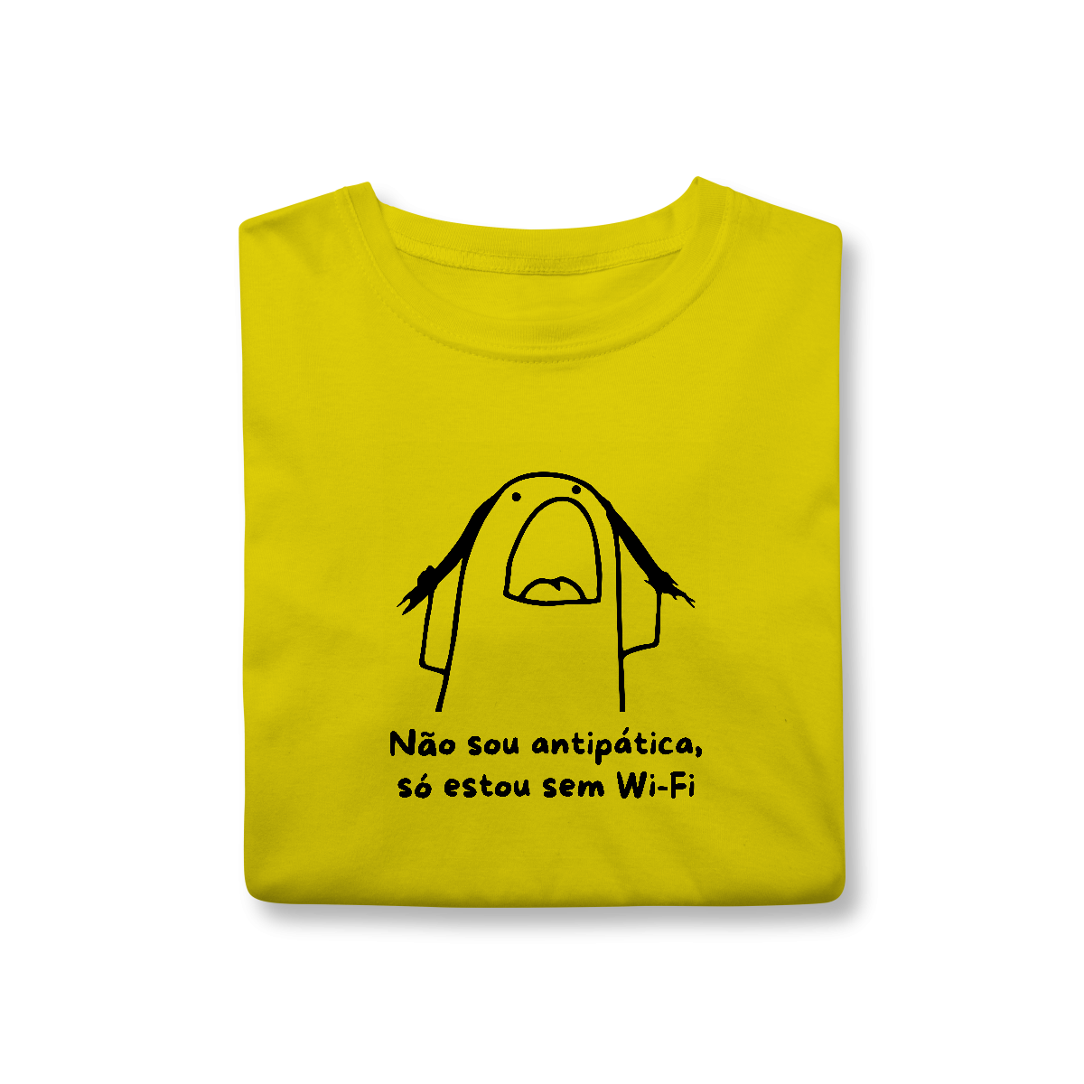 Camisa T-Shirt Classic "Não sou antipático, só estou sem Wi-Fi"