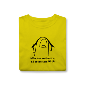 Camisa T-Shirt Classic "Não sou antipático, só estou sem Wi-Fi"