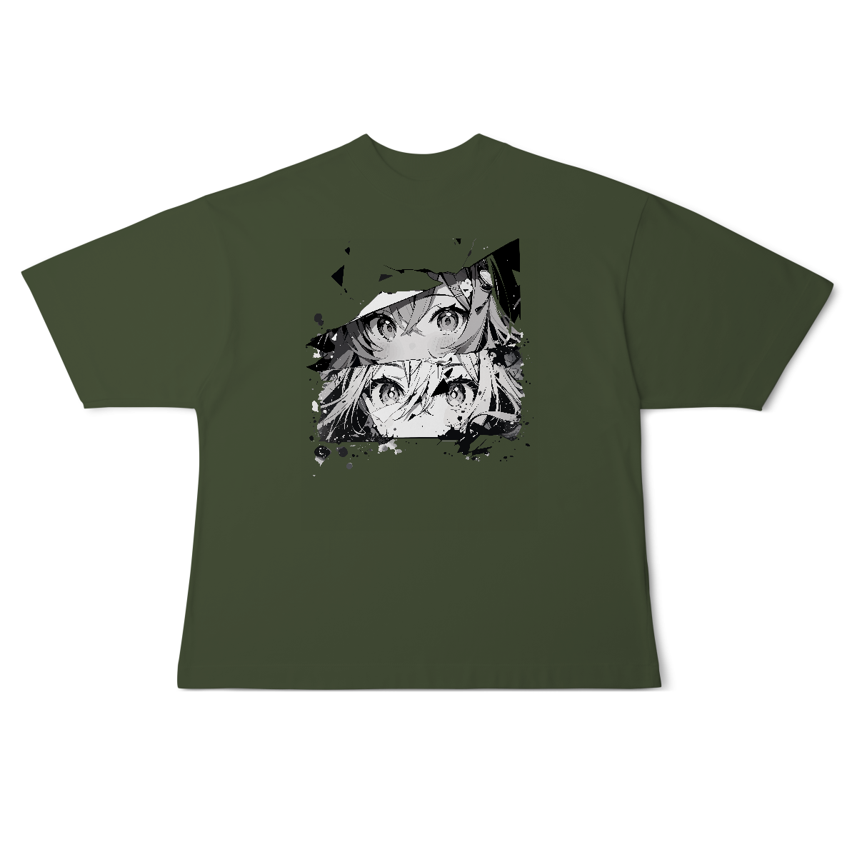 Camisa Oversized Rostos Anime