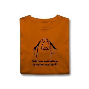 Camisa T-Shirt Classic "Não sou antipático, só estou sem Wi-Fi"