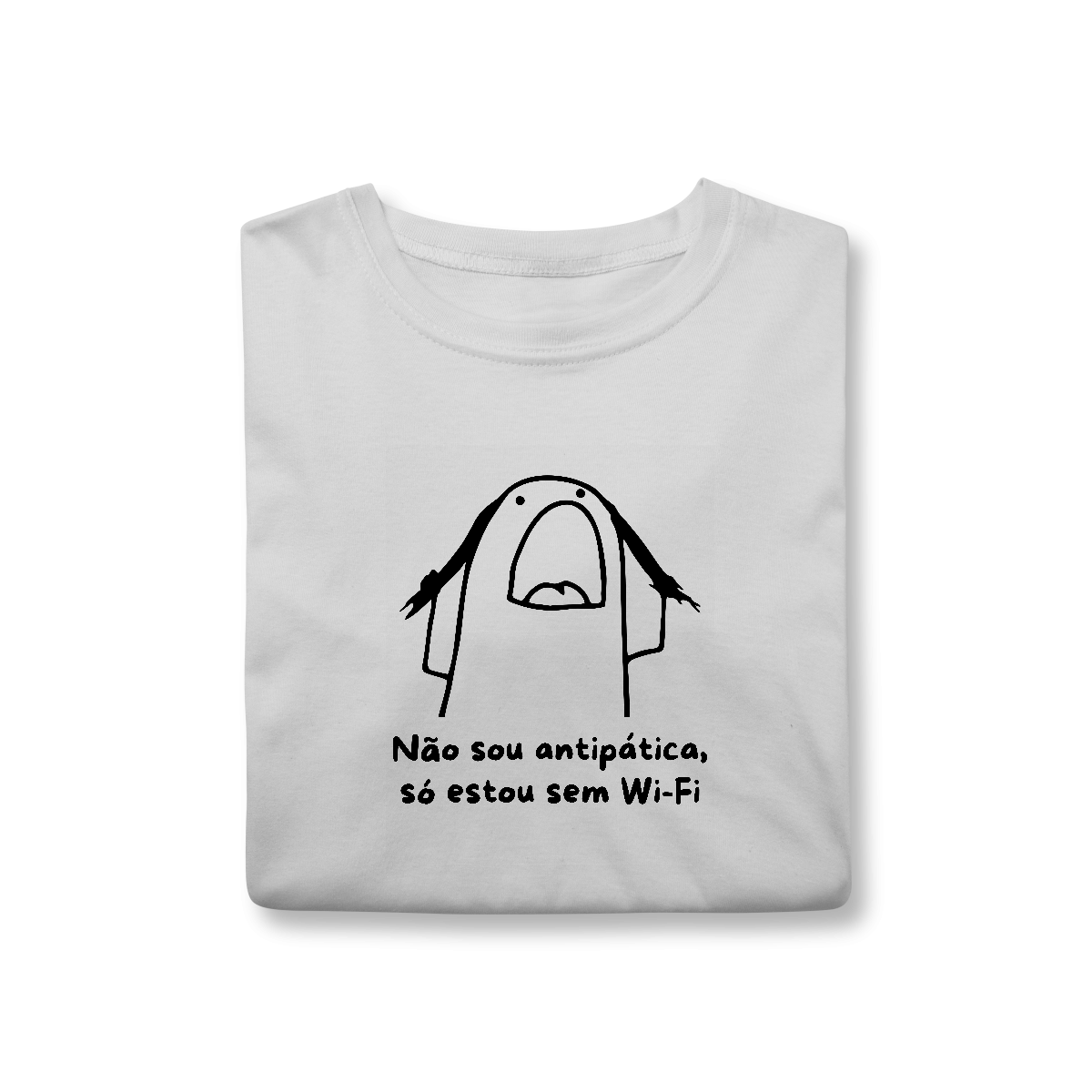 Camisa T-Shirt Classic "Não sou antipático, só estou sem Wi-Fi"