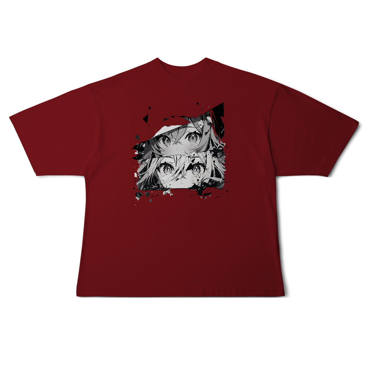 Camisa Oversized Rostos Anime