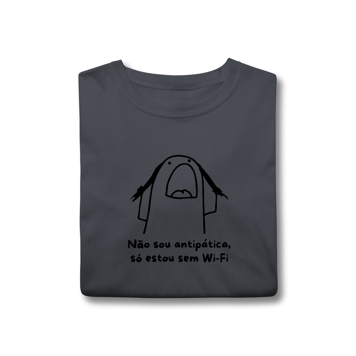 Camisa T-Shirt Classic "Não sou antipático, só estou sem Wi-Fi"