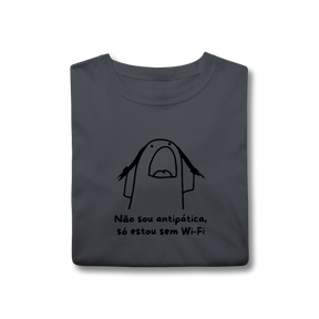 Camisa T-Shirt Classic "Não sou antipático, só estou sem Wi-Fi"