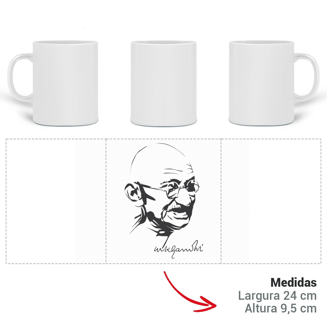 Caneca Mágica Mahatma Gandhi