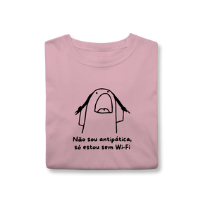 Camisa T-Shirt Classic "Não sou antipático, só estou sem Wi-Fi"