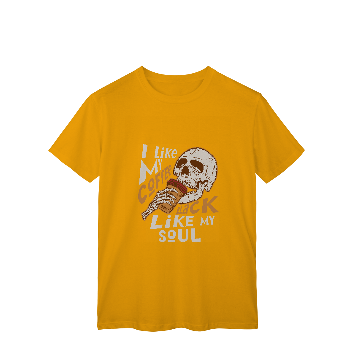 Camisa T-Shirt Classic I Like My Coffee Black Like My Soul