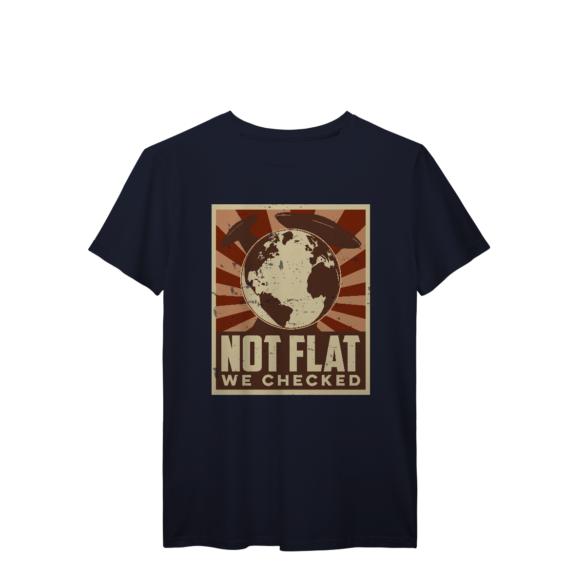 Camisa T-Shirt Prime Not Flat We Checked Aliens