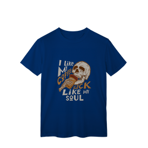 Camisa T-Shirt Classic I Like My Coffee Black Like My Soul