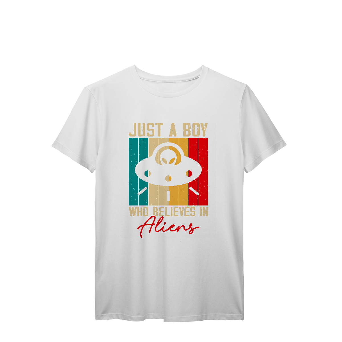 Camiseta T-Shirt Prime Just a boy Who Believes in Alien Clássic