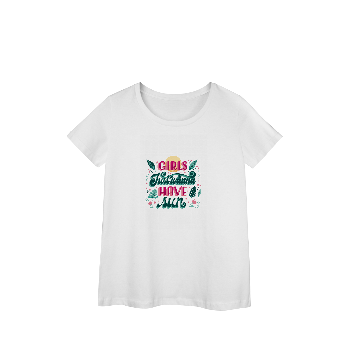 Camisa Baby Look Prime Girls Just Wanna Wave Sun