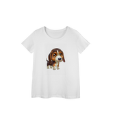 Camisa Baby Look Prime Meu Filhote de Beagle 100% Algodão