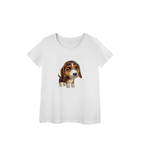 Camisa Baby Look Prime Meu Filhote de Beagle 100% Algodão
