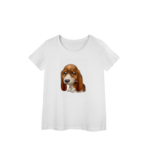 Camisa Baby Look Prime Caozinho Basset Hound