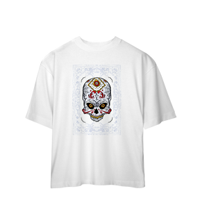 Camiseta Oversized Caveira Mexicana