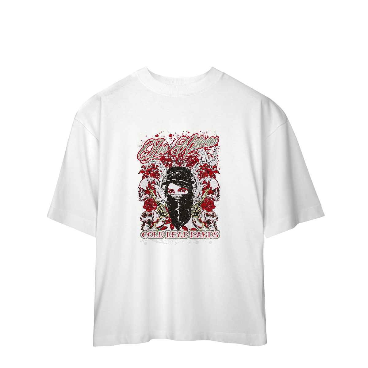 Camiseta Oversized Los Aztecas Cold Deads Hands