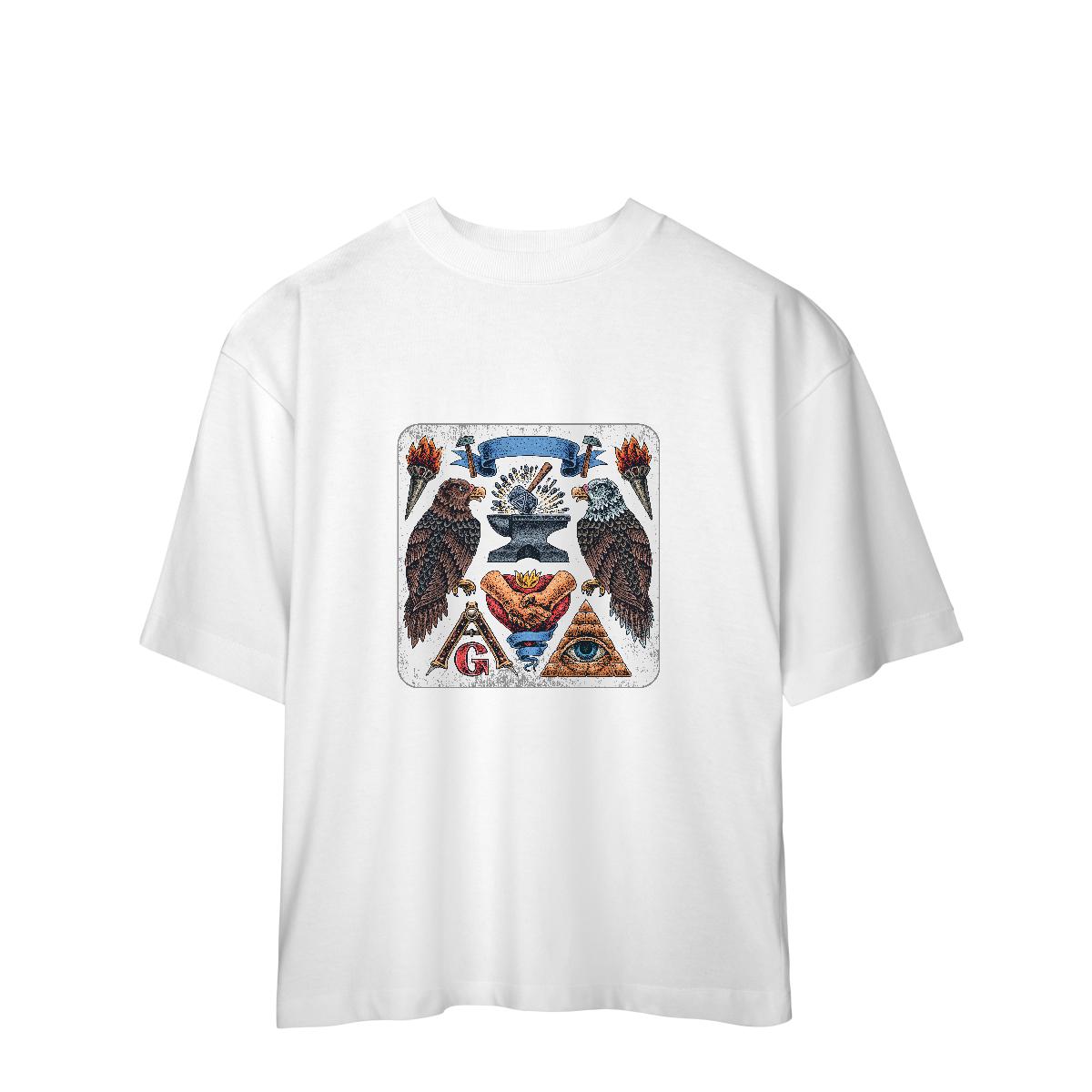 Camiseta Oversized Masonic Symbols