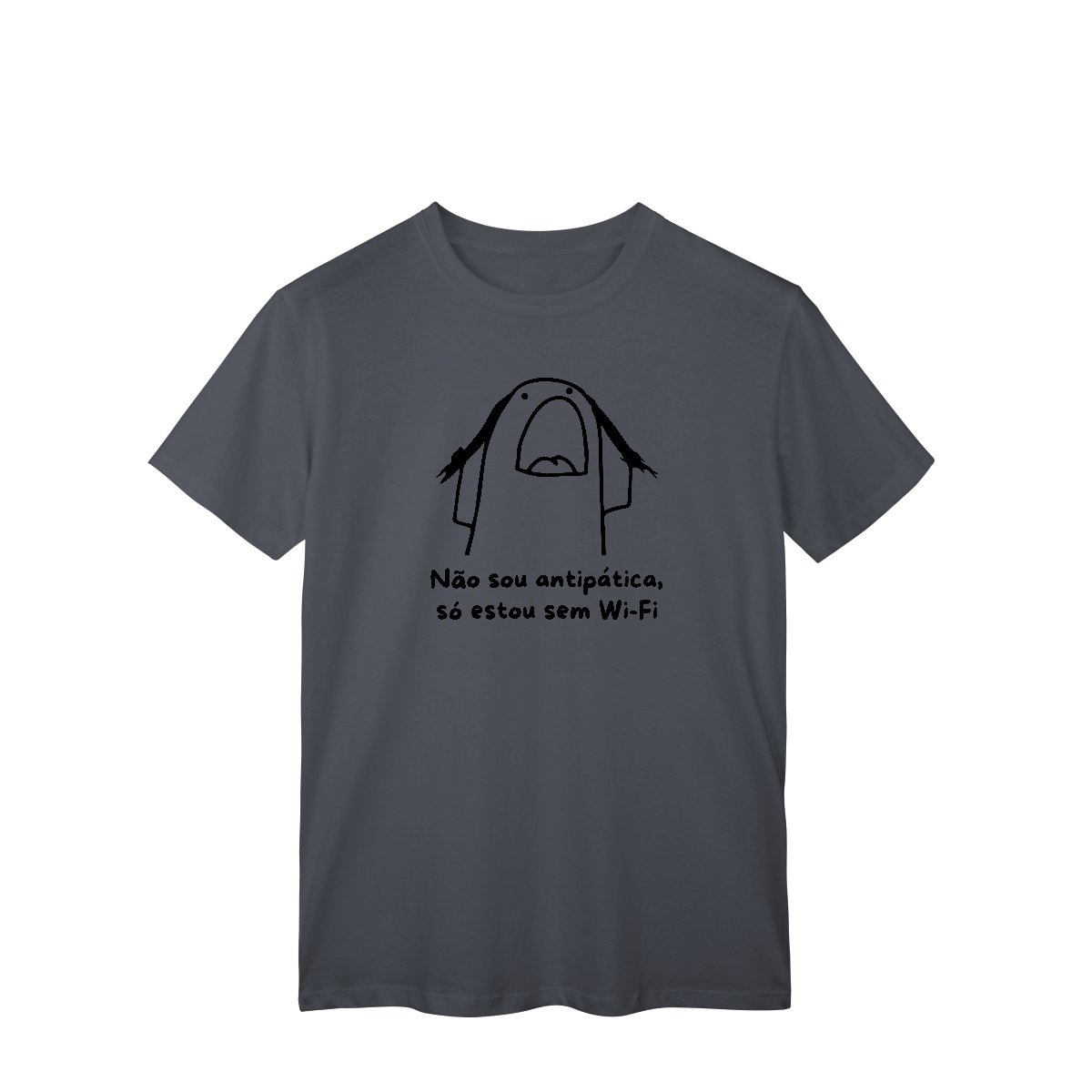 Camisa T-Shirt Classic "Não sou antipático, só estou sem Wi-Fi"