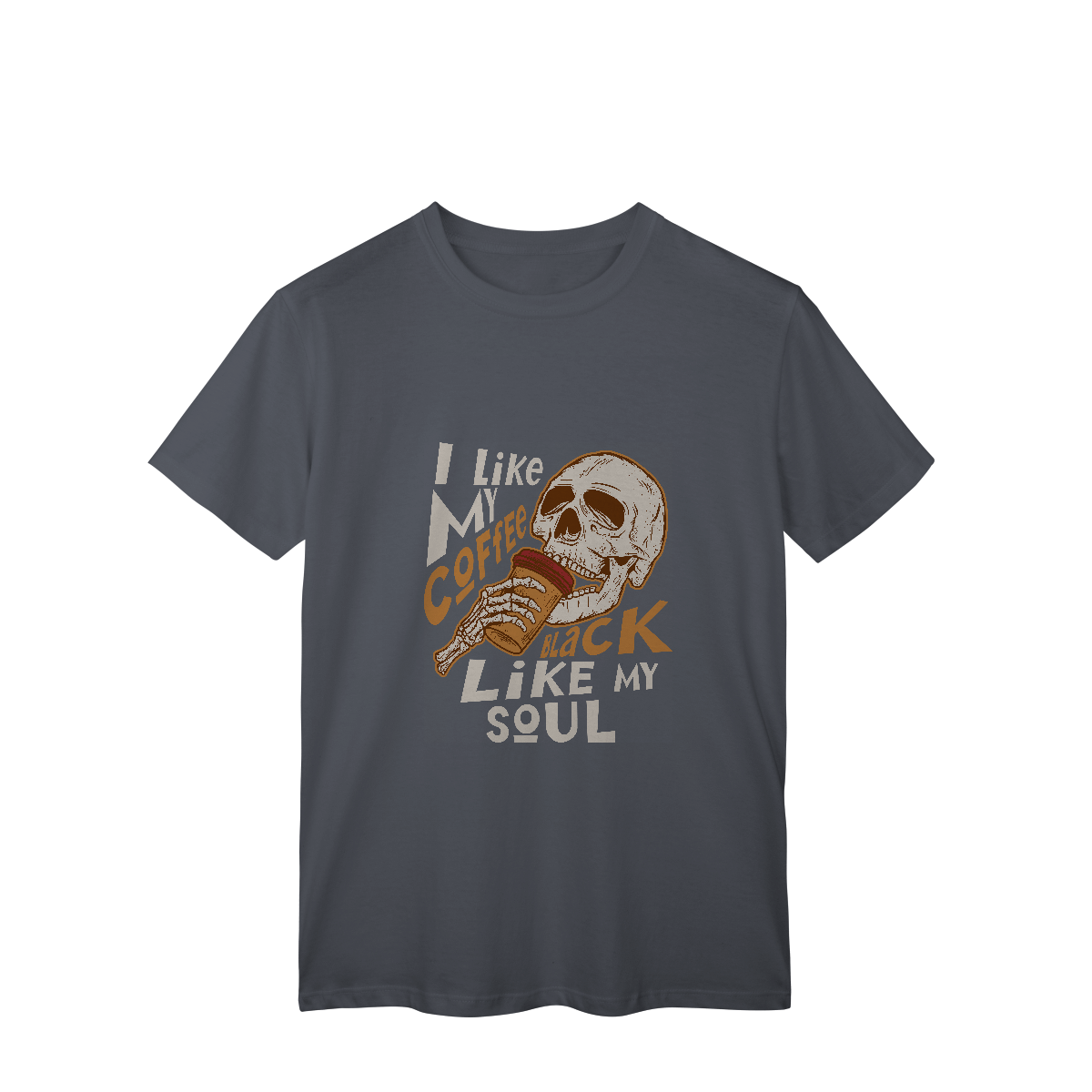 Camisa T-Shirt Classic I Like My Coffee Black Like My Soul