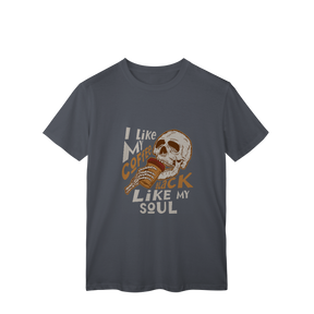 Camisa T-Shirt Classic I Like My Coffee Black Like My Soul