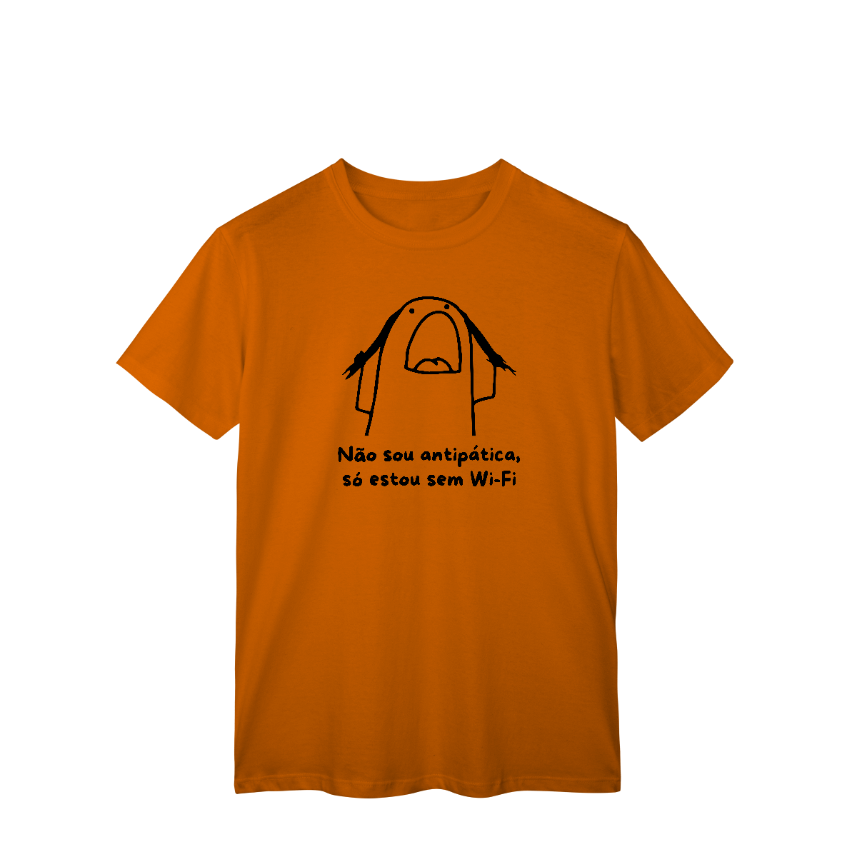 Camisa T-Shirt Classic "Não sou antipático, só estou sem Wi-Fi"