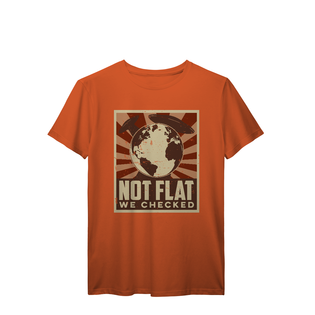 Camisa T-Shirt Prime Not Flat We Checked Aliens