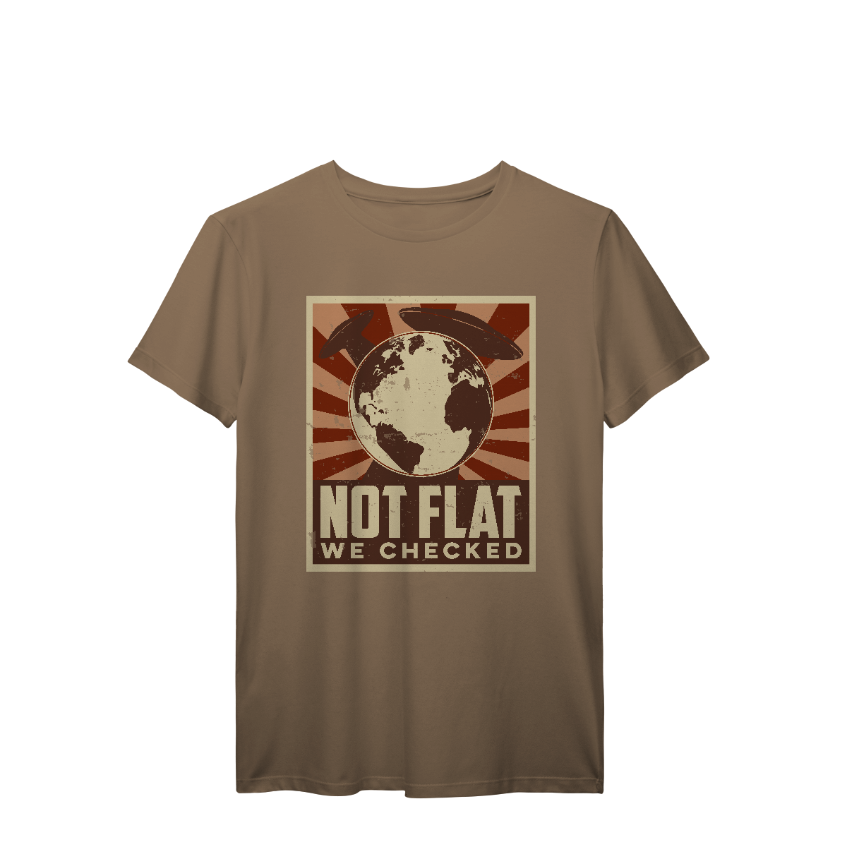 Camisa T-Shirt Prime Not Flat We Checked Aliens