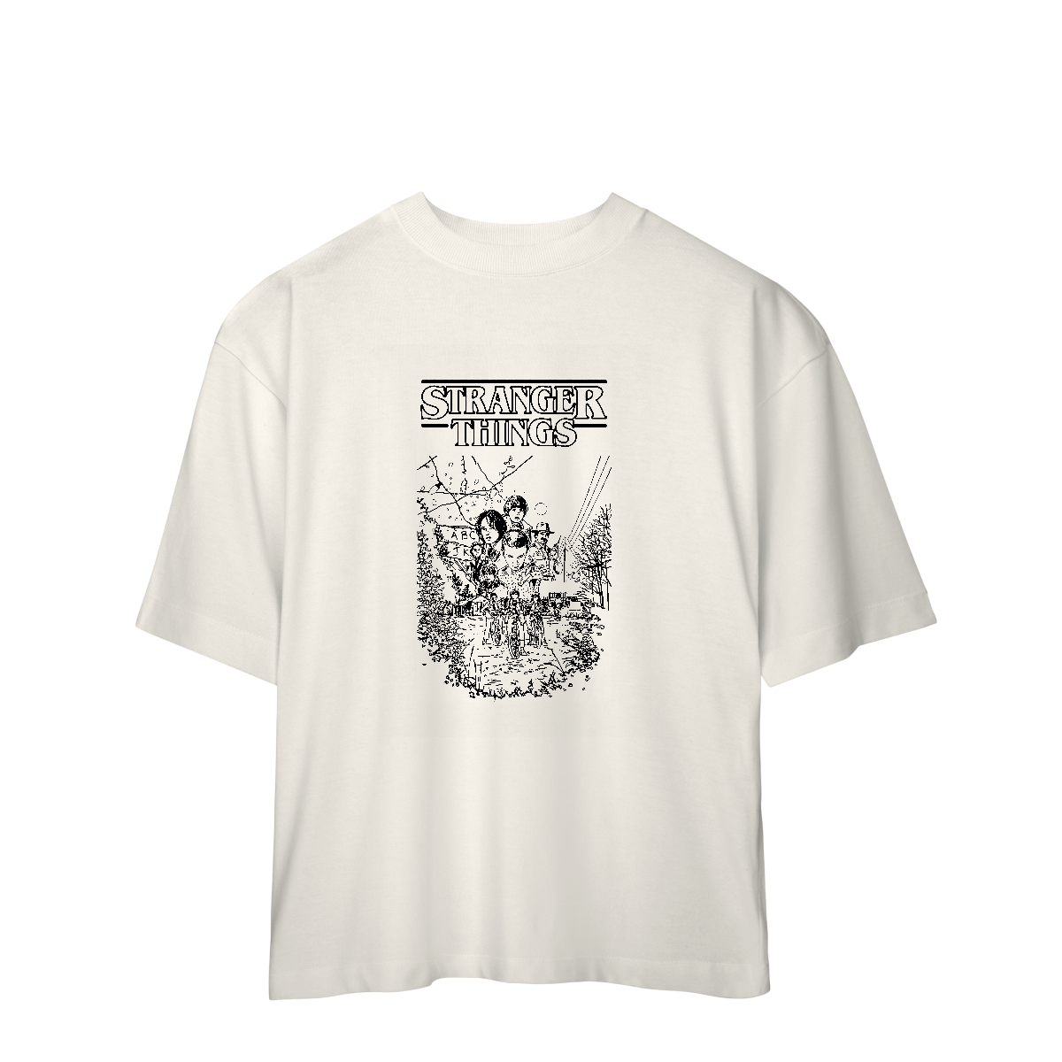 Camisa Oversized Stranger Things Fotolito
