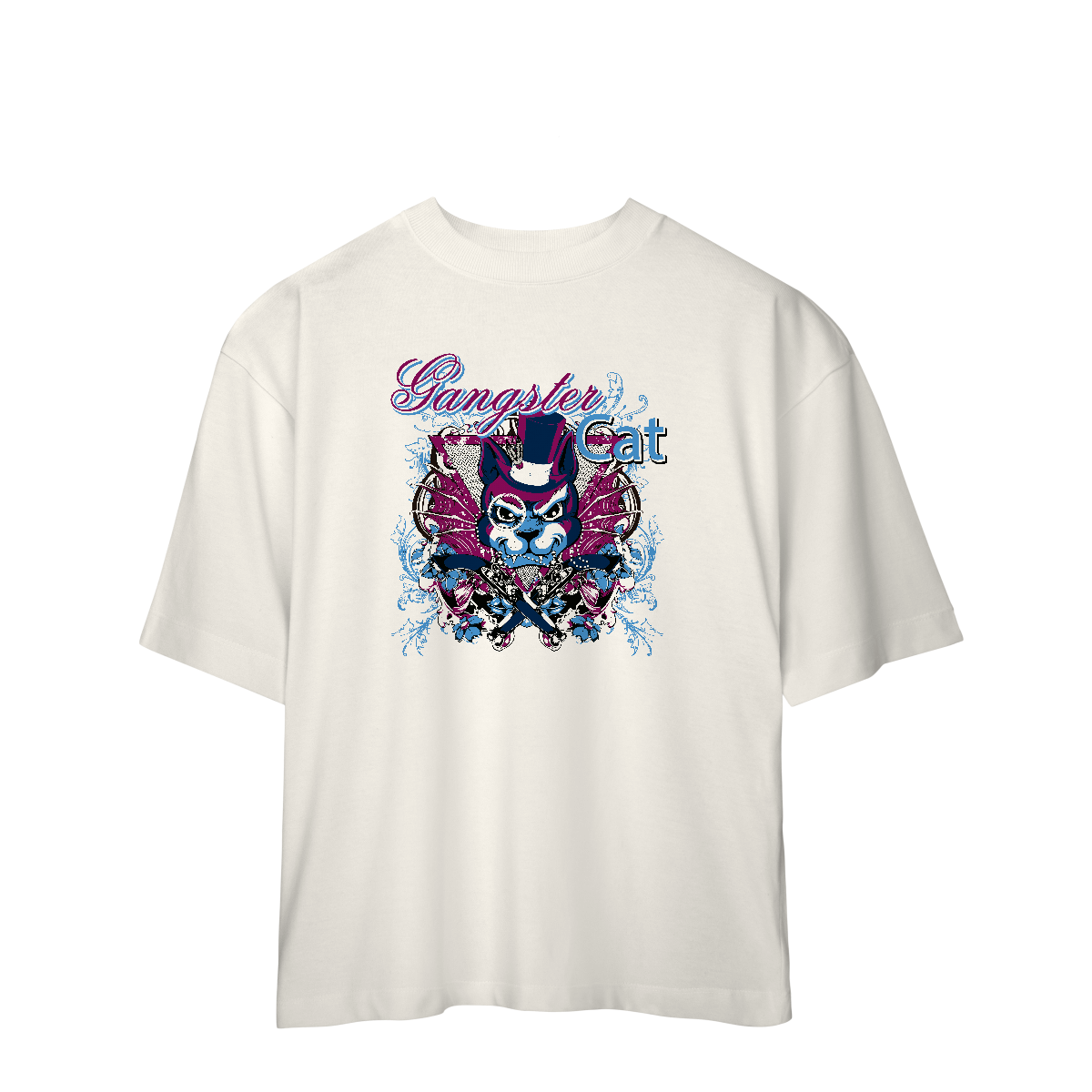 Camiseta Oversized Gangster Cat