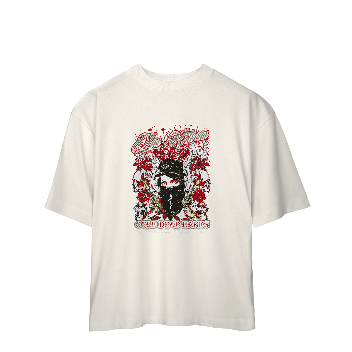 Camiseta Oversized Los Aztecas Cold Deads Hands