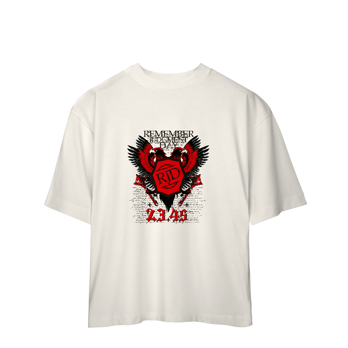 Camiseta Oversized Remember judgment Day