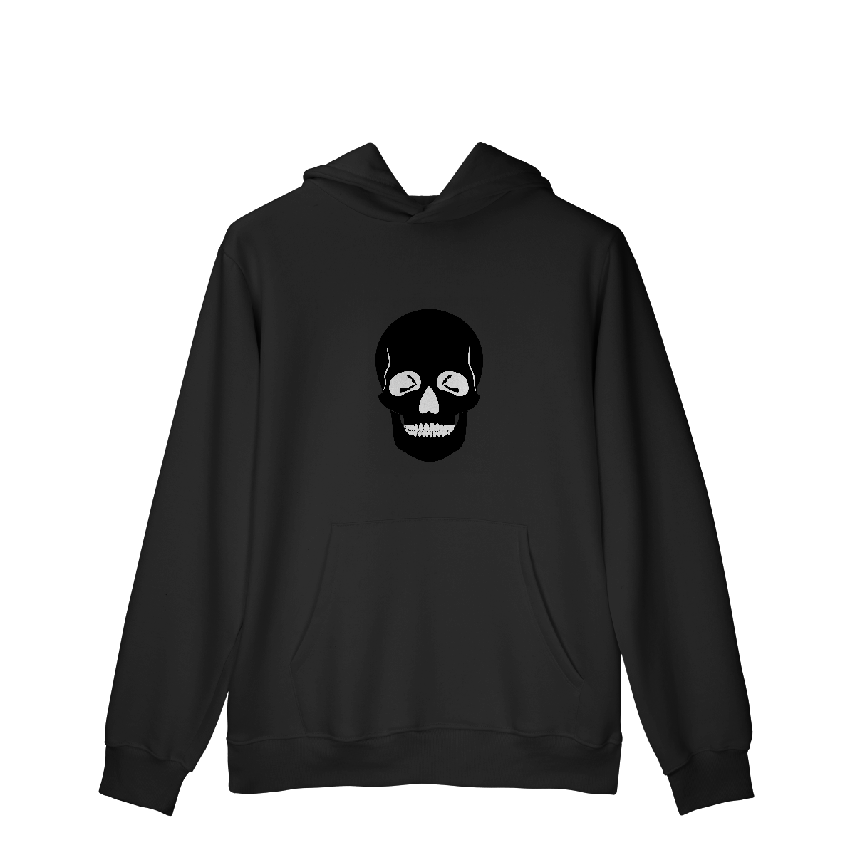 Casaco Moletom Quality Canguru Caveira Preta