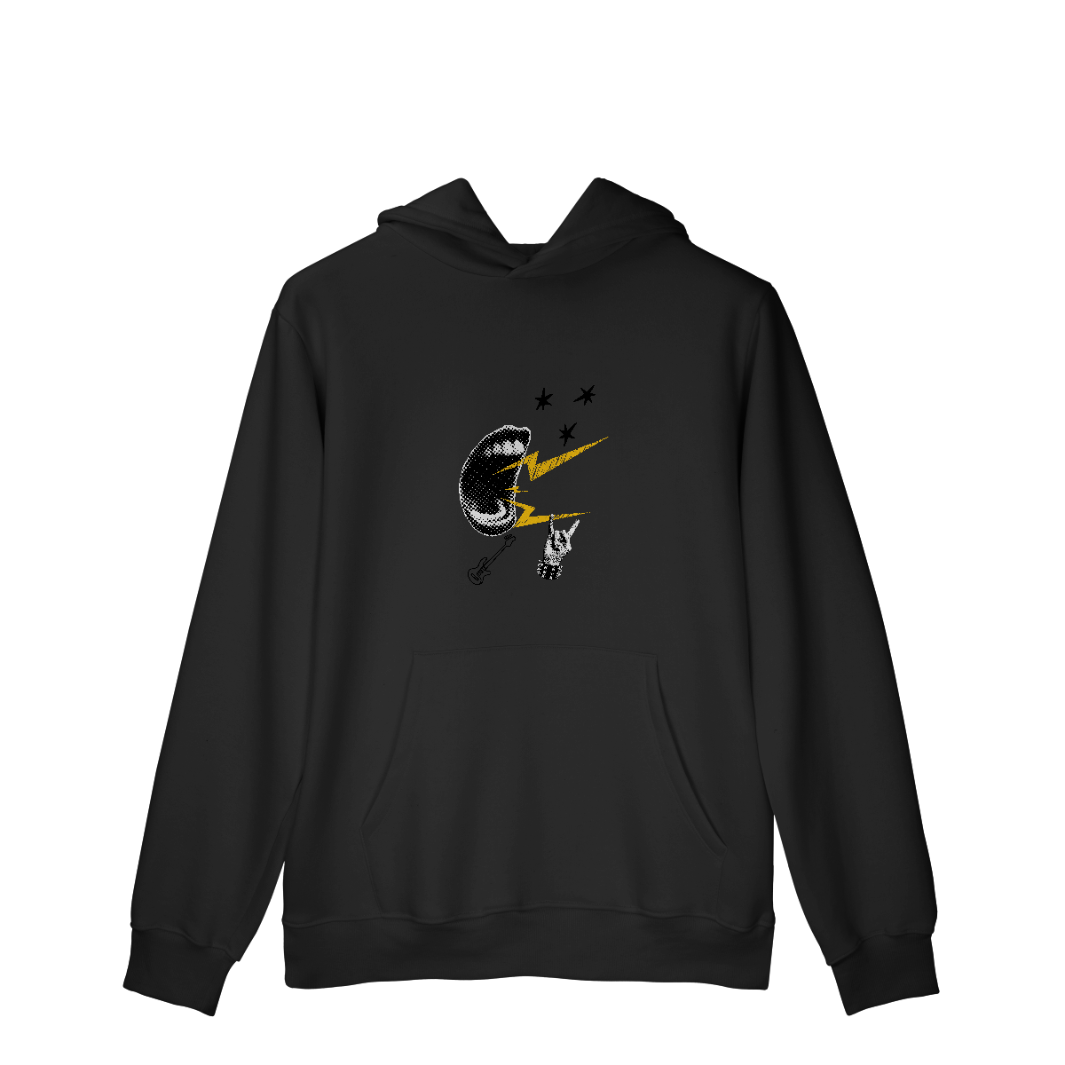 Casaco Moletom Quality Canguru Rock N Roll