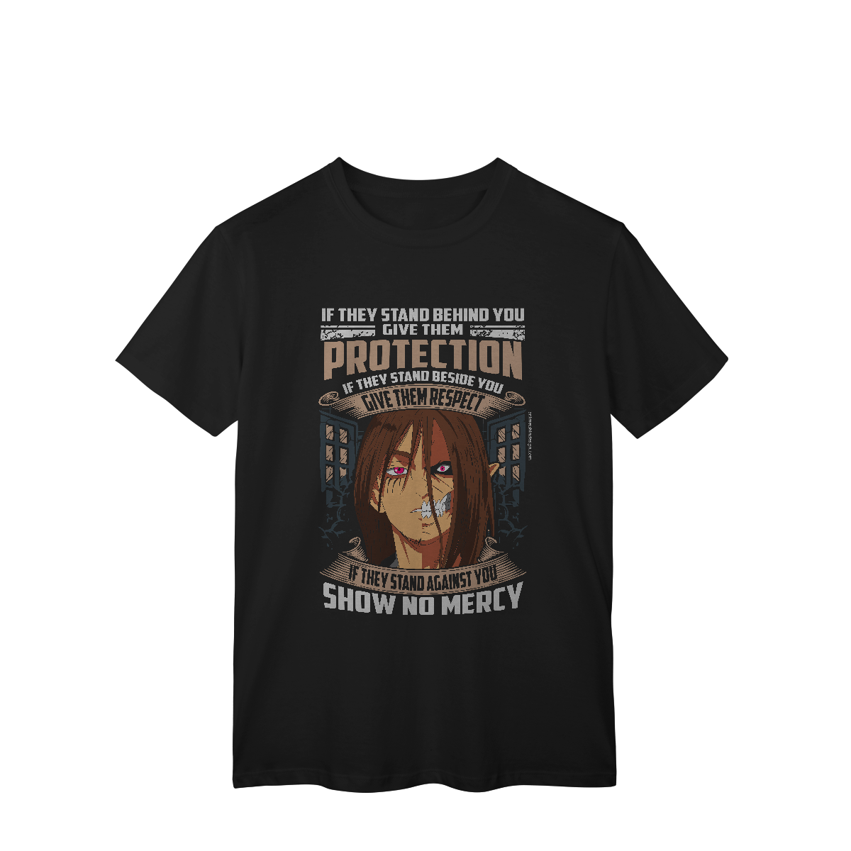 Camisa T-Shirt Classic Eren & Titan – Dualidade, Fúria e Liberdade