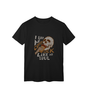 Camisa T-Shirt Classic I Like My Coffee Black Like My Soul