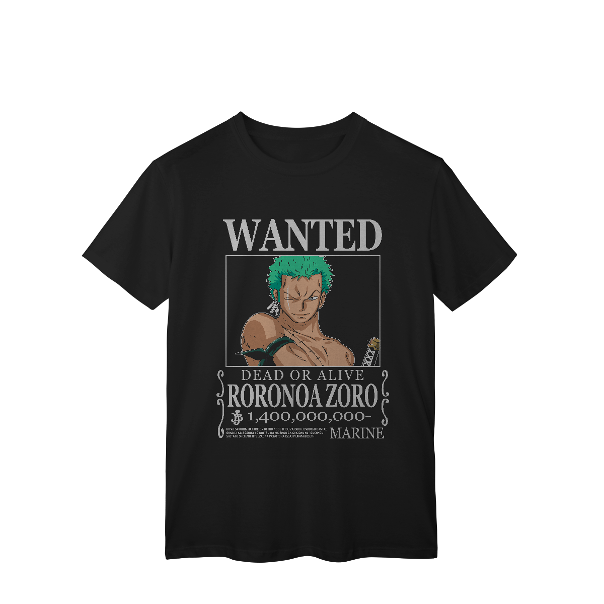 Camisa T-Shirt Classic Wanted Roronoa Zoro