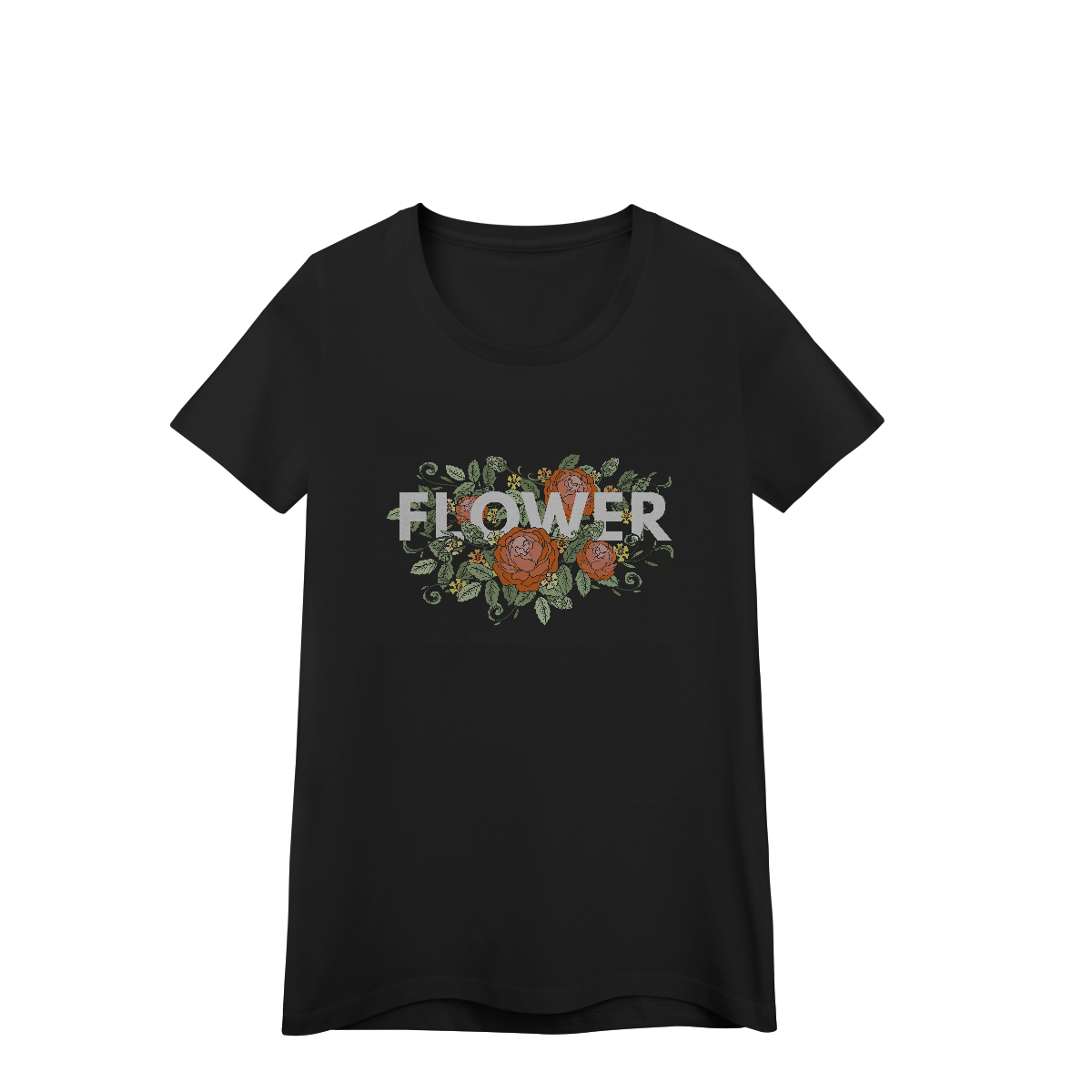 Camisa Baby Look Quality Flower