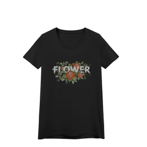 Camisa Baby Look Quality Flower