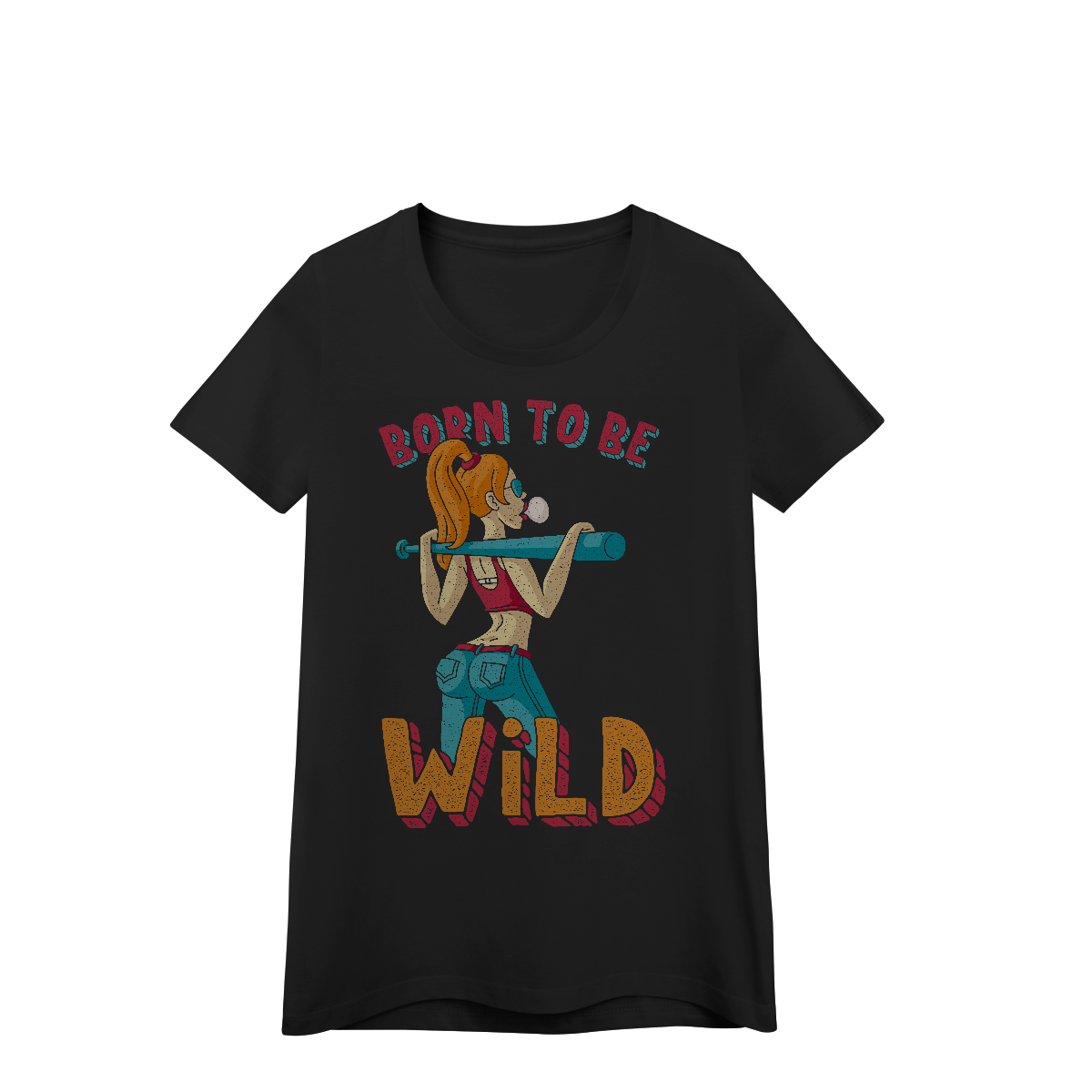 Camisa Baby Look Prime Quality Born To Be Wild