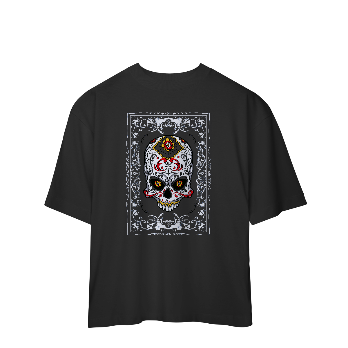 Camiseta Oversized Caveira Mexicana