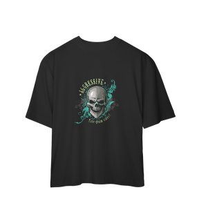 Camiseta Oversized Aggressive Skull