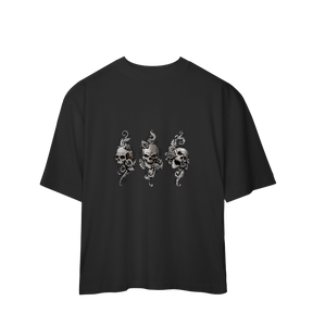 Camiseta Oversized Three Skulls