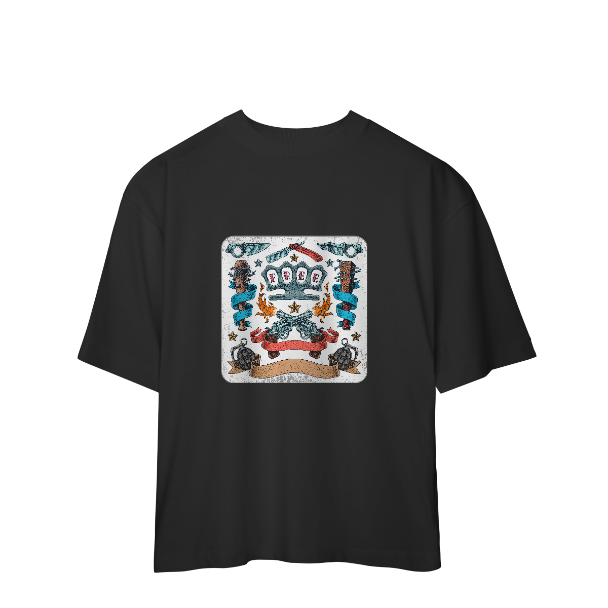 Camiseta Oversized Bomber Fire